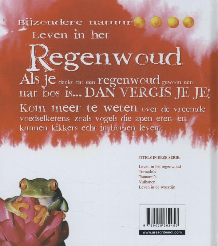 Achterkant van Leven in het regenwoud