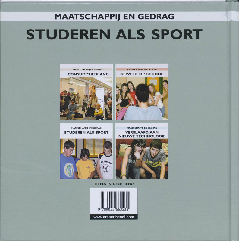 Achterkant van Studeren als sport