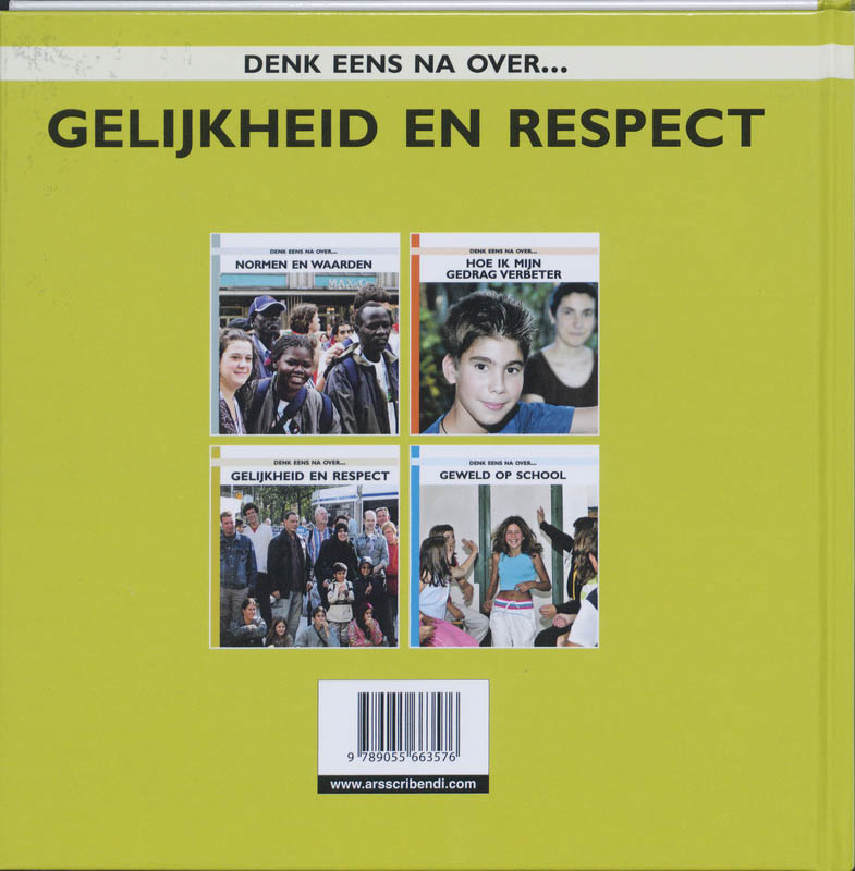 Achterkant van Gelijkheid en Respect