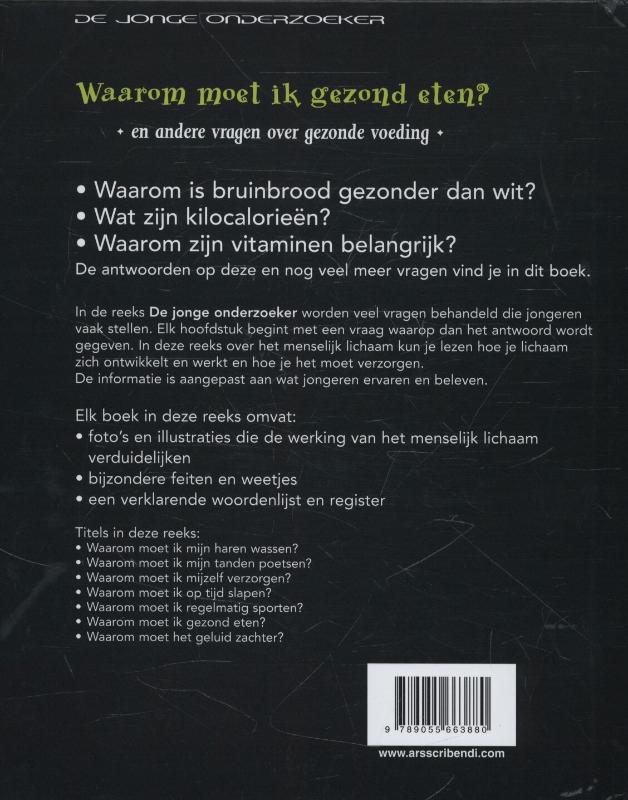 Achterkant van Waarom moet ik gezond eten?