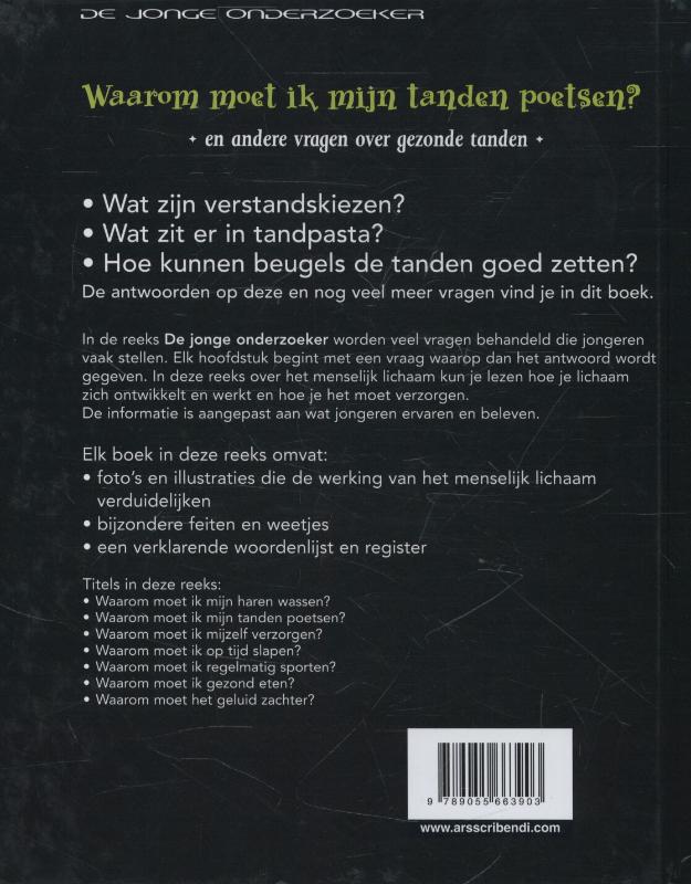 Achterkant van Waarom moet ik mijn tanden poetsen?