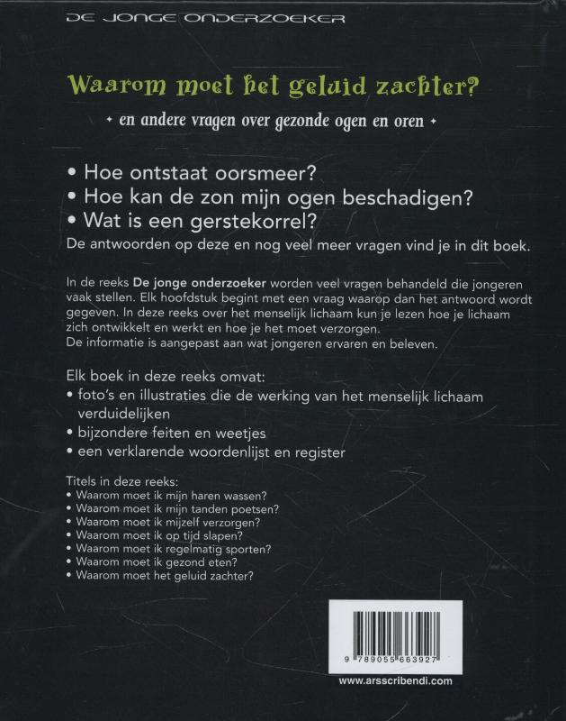 Achterkant van Waarom moet het geluid zachter?
