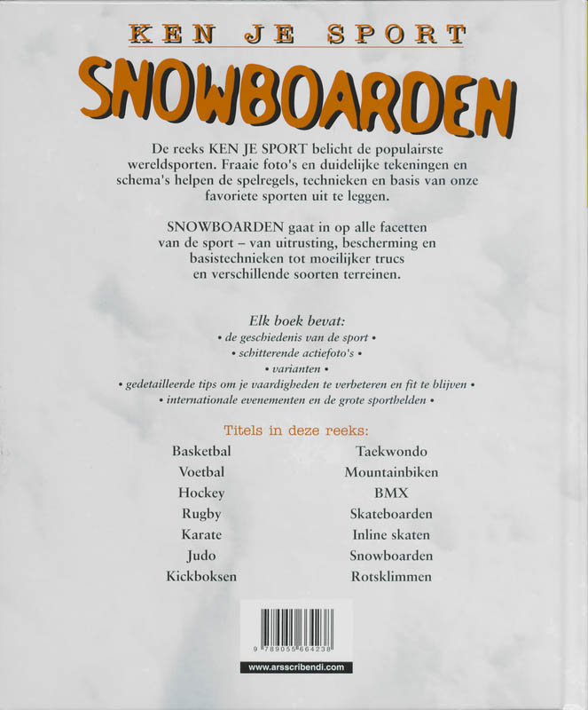Achterkant van Snow boarding