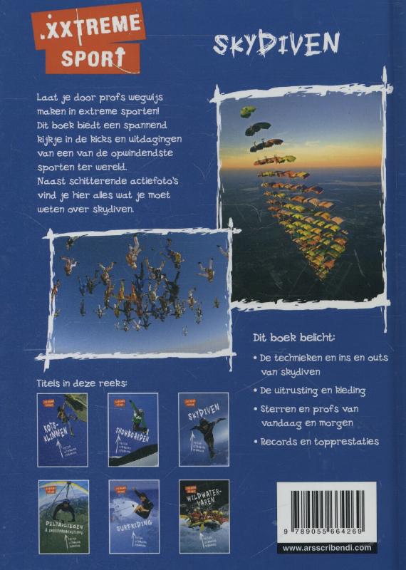 Achterkant van Skydiven