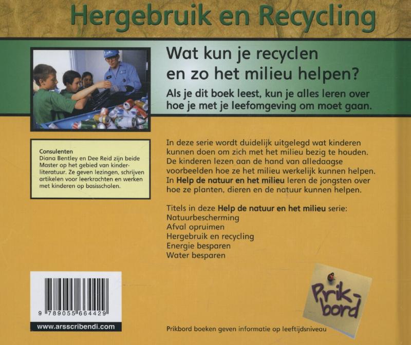 Achterkant van Hergebruik en recycling