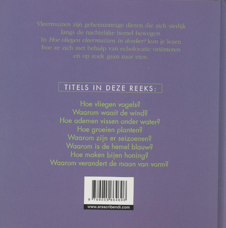 Achterkant van Waarom vliegen vleermuizen in het donker?