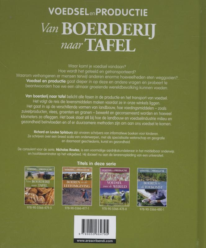 Achterkant van Van boerderij naar tafel