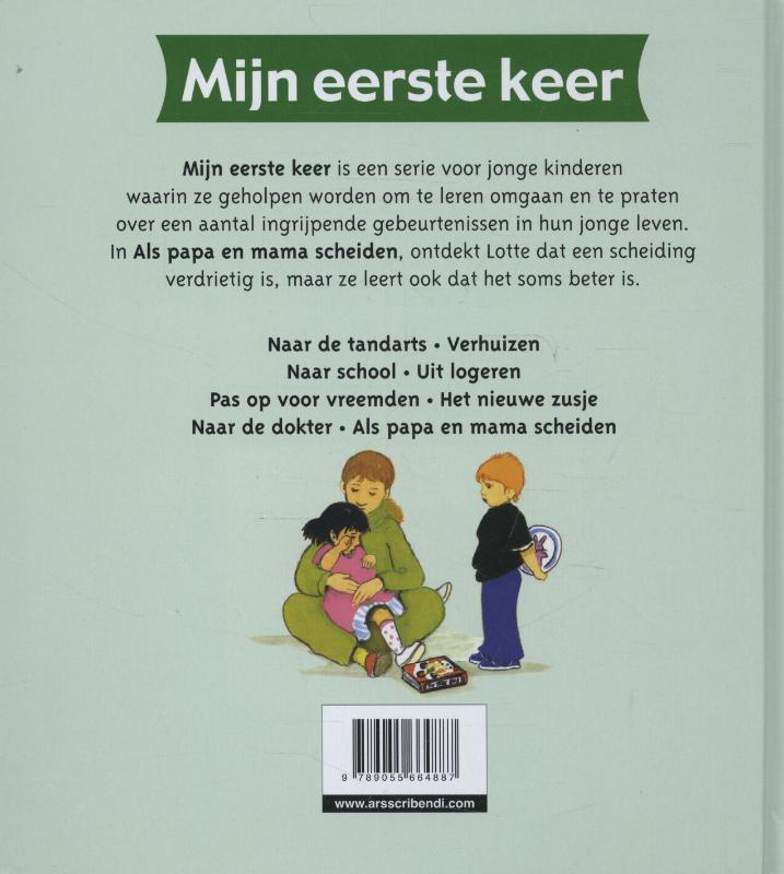 Achterkant van Als papa en mama scheiden