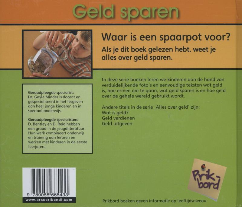 Achterkant van Geld sparen