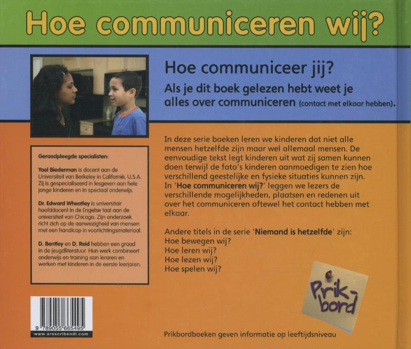Achterkant van Hoe communiceren wij?
