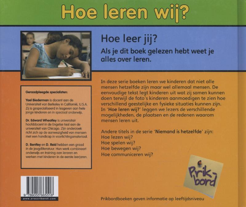 Achterkant van Hoe leren wij?