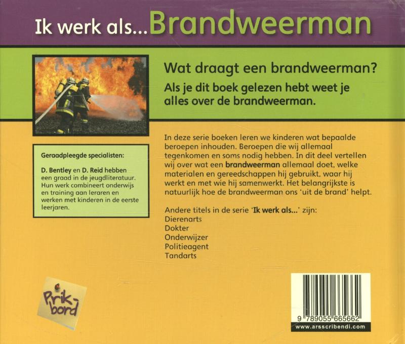 Achterkant van Brandweerman