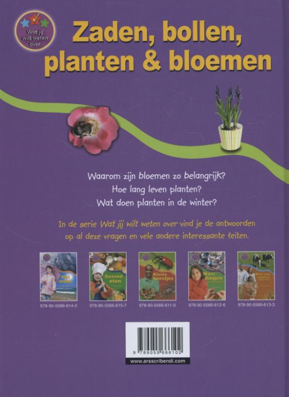 Achterkant van Zaden, bollen planten en bloemen