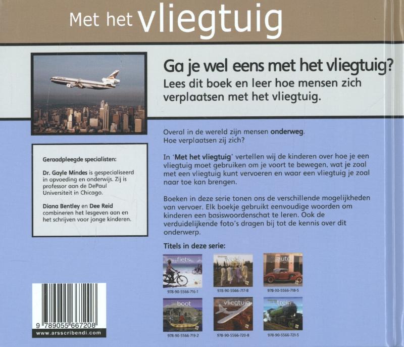 Achterkant van Met het vliegtuig