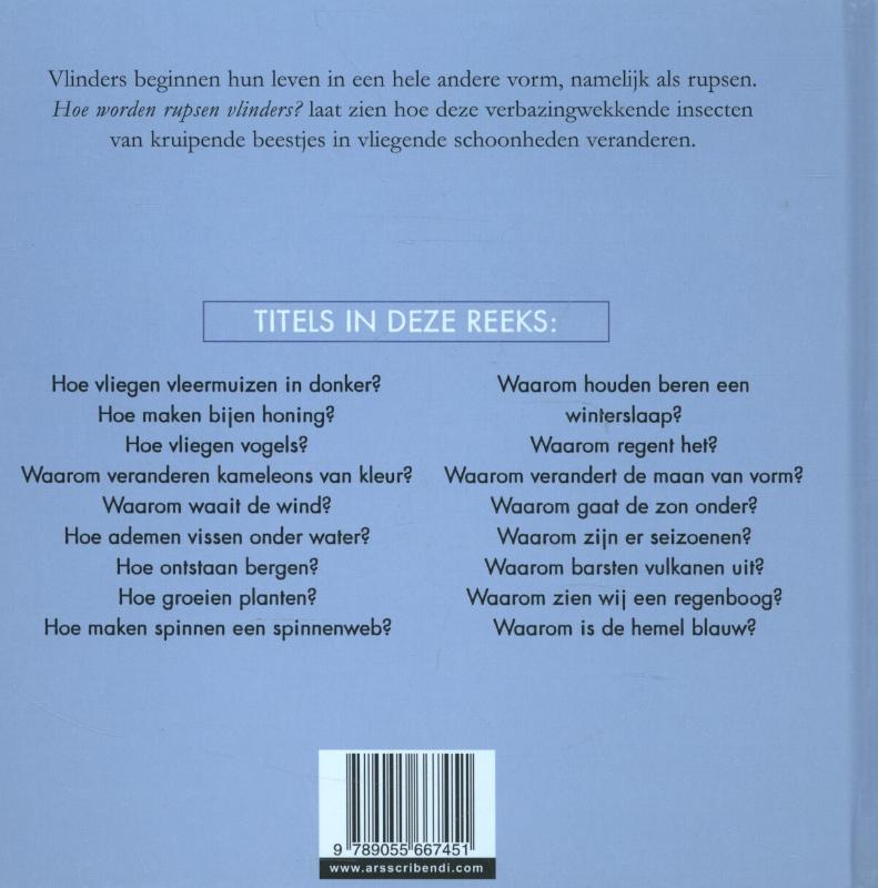 Achterkant van Hoe worden rupsen vlinders