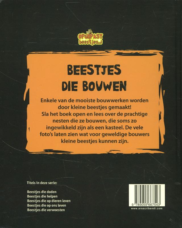 Achterkant van Beestjes die bouwen