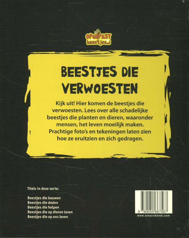 Achterkant van Beestjes die verwoesten