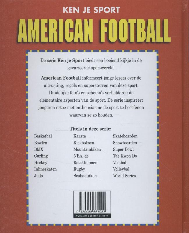 Achterkant van American football