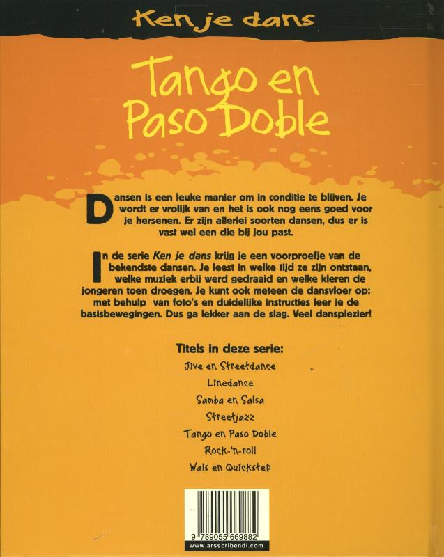 Achterkant van Tango en paso doble
