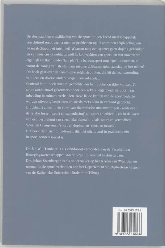 Achterkant van Sportfilosofie
