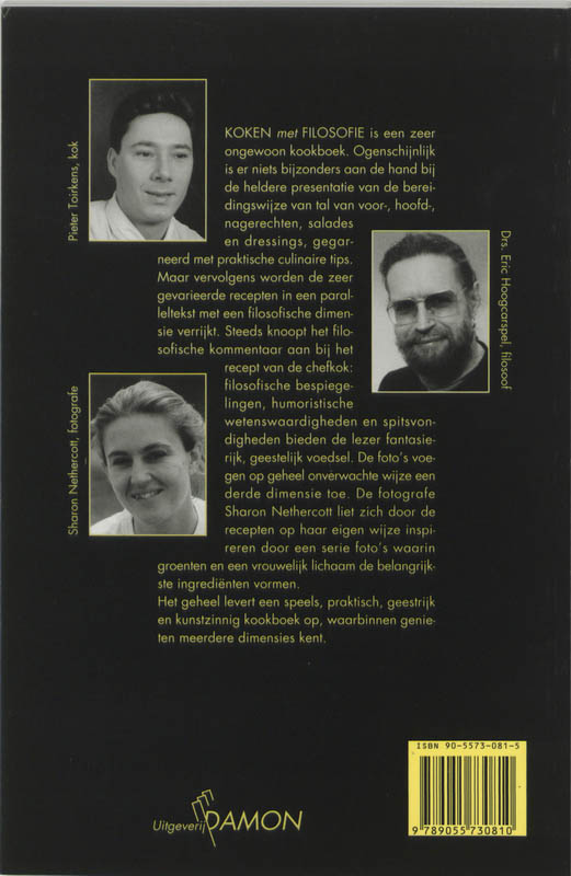 Achterkant van Koken met filosofie