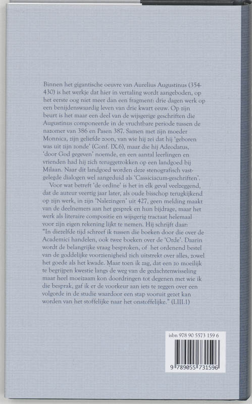 Achterkant van De orde