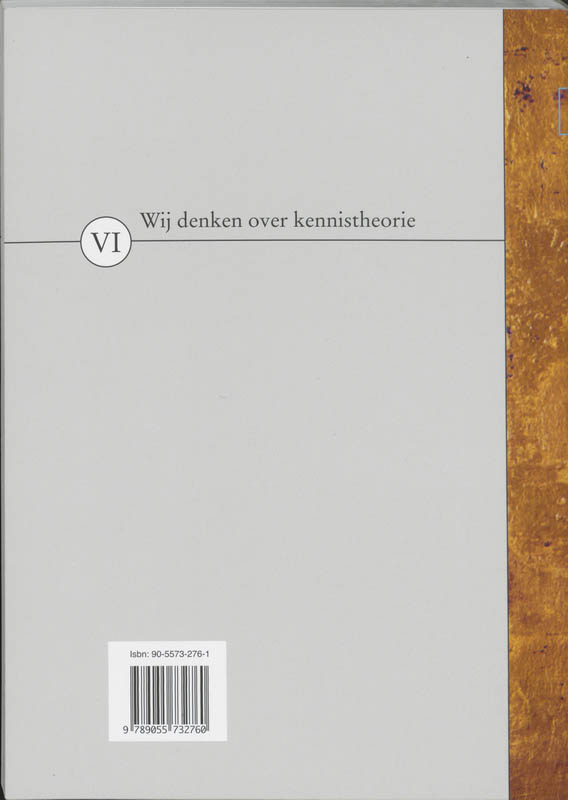 Achterkant van Wij denken over kennistheorie