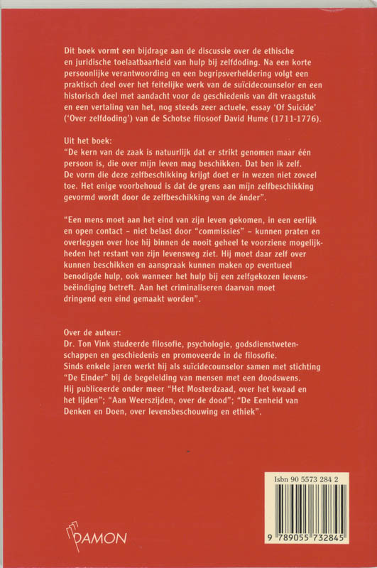 Achterkant van Als de dood voor de dood?