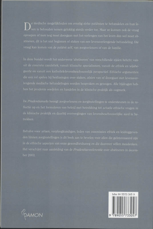 Achterkant van Abstineren