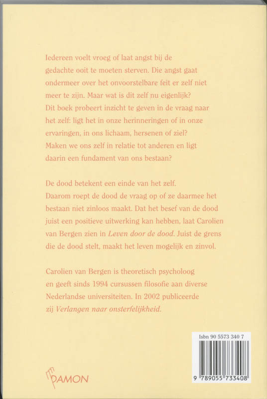 Achterkant van Leven door de dood