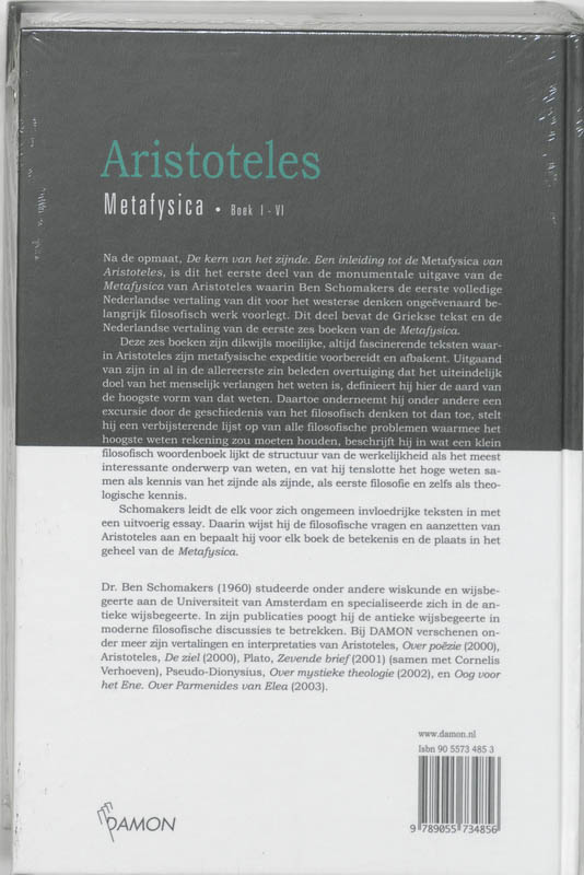 Achterkant van Boek I - VI