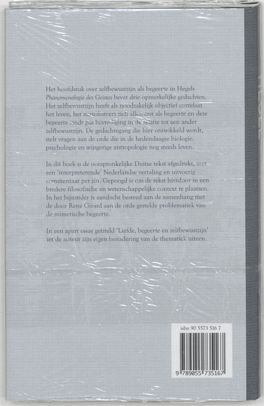 Achterkant van Zelfbewustzijn, begeerte en de ander