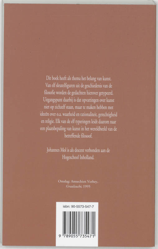 Achterkant van Filosofen over het belang van kunst