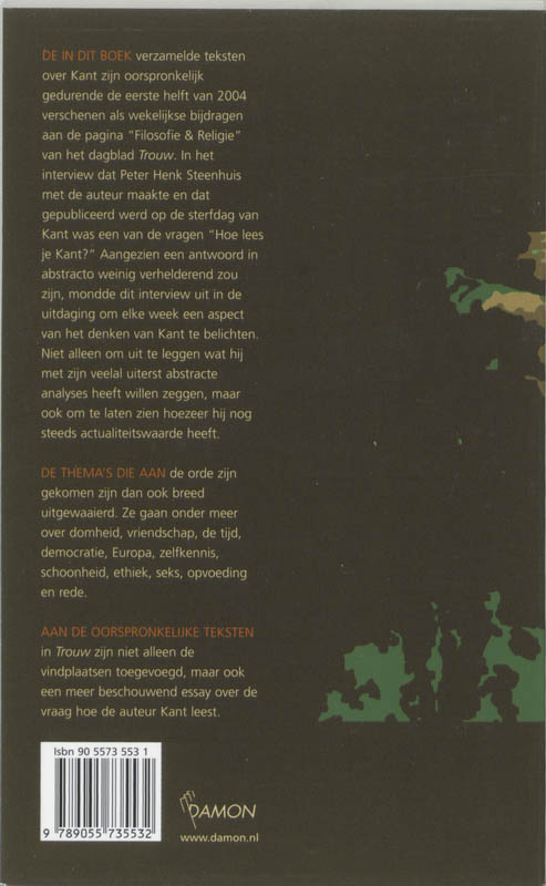 Achterkant van Immanuel Kant en het volle leven