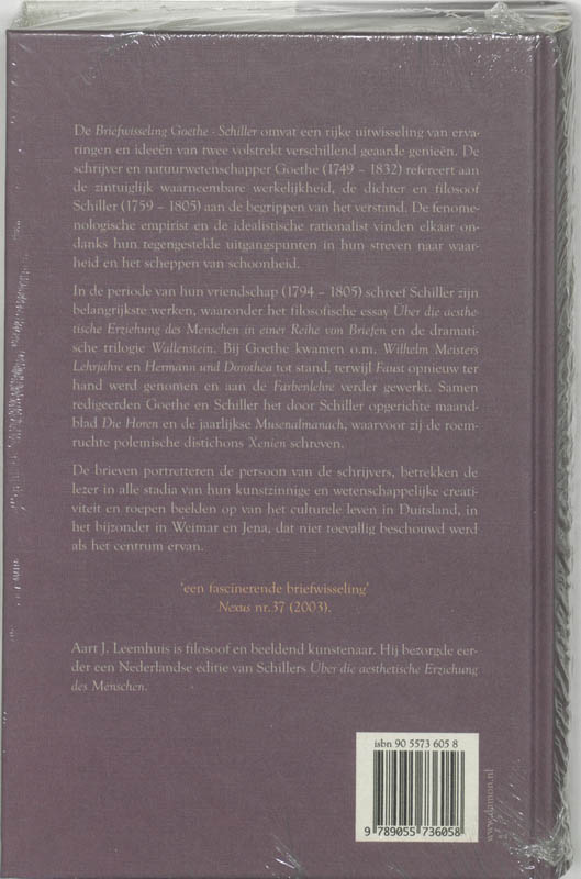 Achterkant van Goethe - Schiller, briefwisseling