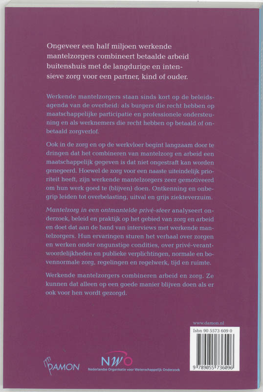 Achterkant van Mantelzorg in een ontmantelde prive-sfeer