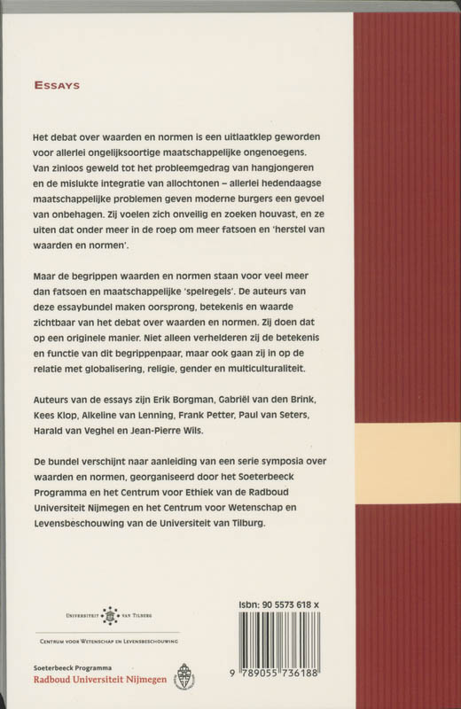 Achterkant van Voorbij fatsoen en onbehagen