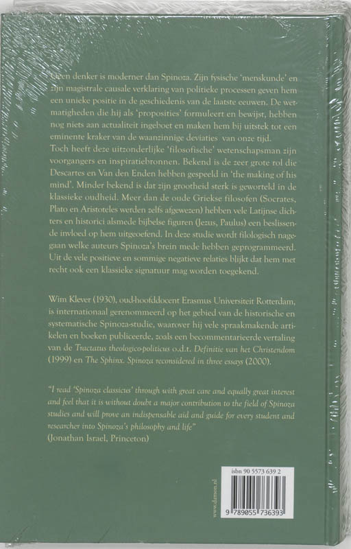 Achterkant van Spinoza classicus