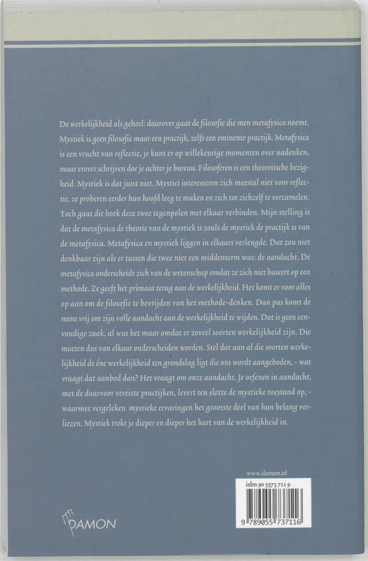 Achterkant van Werkelijkheid, aandacht & mystiek