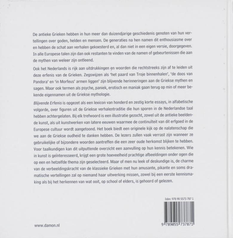 Achterkant van Blijvende erfenis