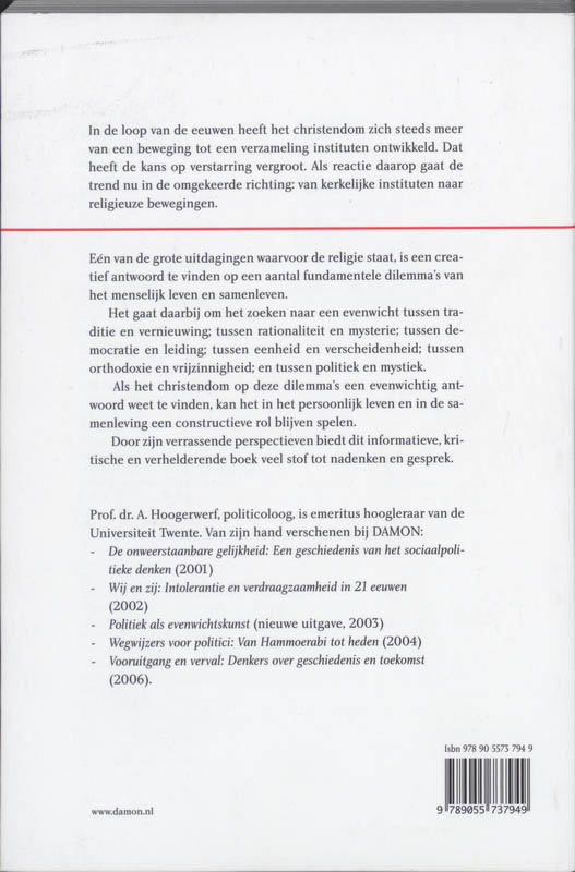Achterkant van De toekomst van het Christendom