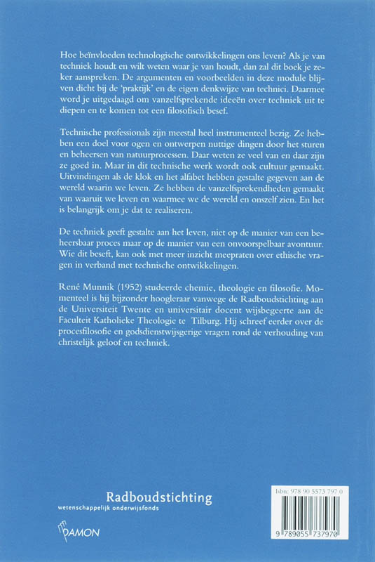 Achterkant van Techniek en cultuur