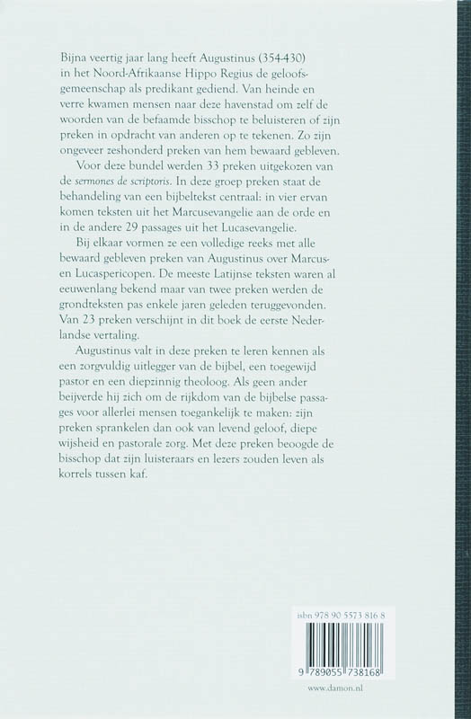 Achterkant van Als korrels tussen kaf