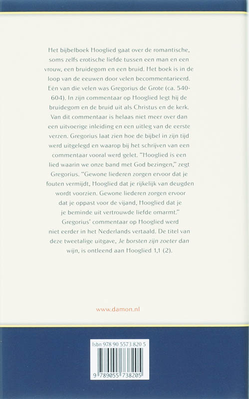Achterkant van Je borsten zijn zoeter dan wijn (Expositio de Canticum Canticorum)