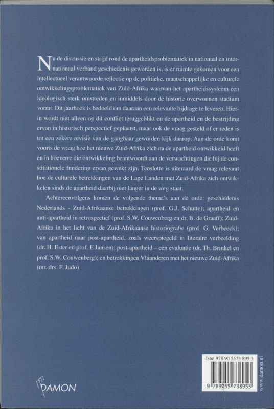 Achterkant van Apartheid, Anti-apartheid, Post-apartheid
