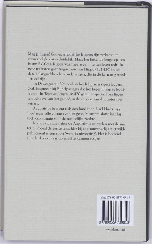 Achterkant van Liegen en leugens