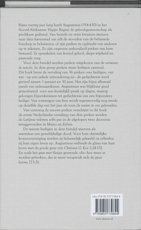 Achterkant van De goede geur van Christus: preken over heiligen