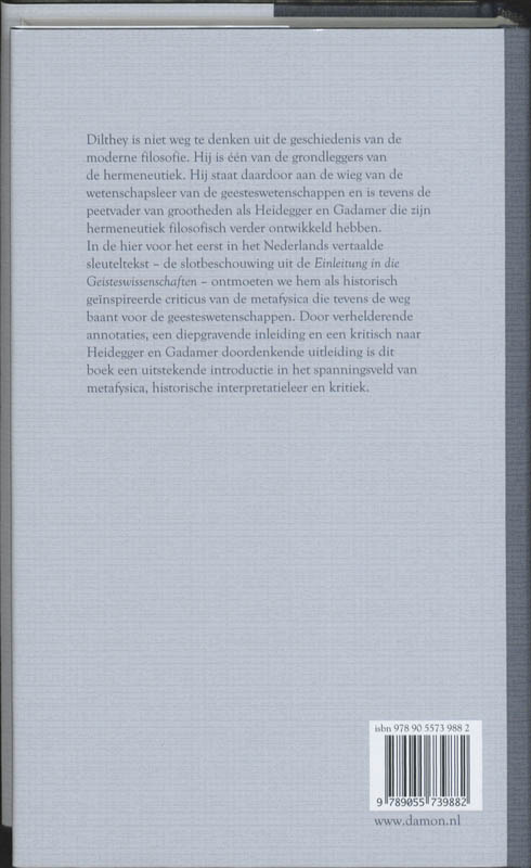 Achterkant van De onmogelijkheid van de metafysica