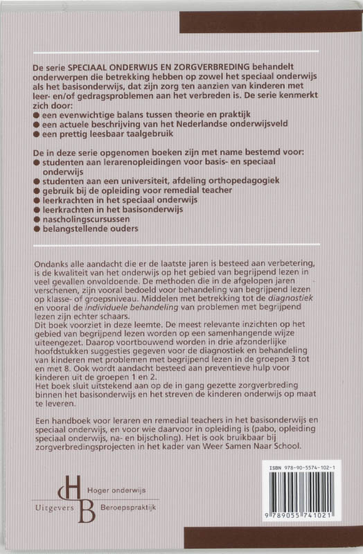 Achterkant van Problemen met begrijpend lezen