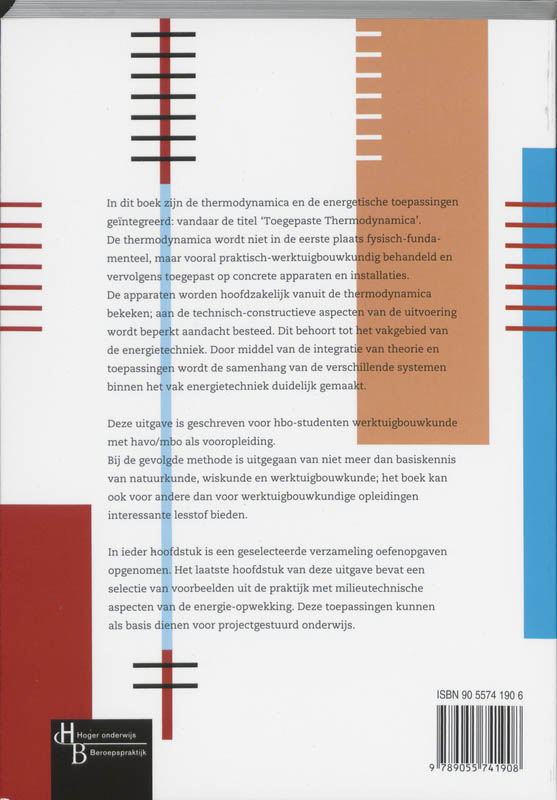 Achterkant van Toegepaste thermodynamica